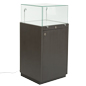 Pedestal Display Case with Sliding Drawer Exhibit Pedestal Display Case