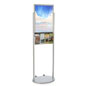 18 x 24 Silver Mobile Poster Stand with 4 Leaflet Pockets for Businesses 18 x 24 Silver Mobile Poster Stand with 4 Leaflet Pockets with Welded Skirt