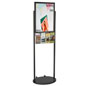 Black 18 x 24 Wheeled Poster Display with 8 Pamphlet Pockets Great for Businesses Black 18 x 24 Wheeled Poster Display with 8 Pamphlet Pockets, Acrylic Holster