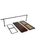 5 Piece Outrigger Add-On Unit with Dark Wood Shelves