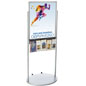 Silver 22 x 28 Mobile Poster Display with 10 Information Pockets, Top Loading Silver 22 x 28 Mobile Poster Display with 10 Information Pockets for Trade Shows