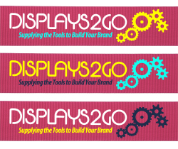 Custom Stanchions with 3-Color Silkscreen Printed Belts Custom stanchions with printed retractable belts