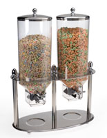 Double Cereal Dispensers Hold 82 Servings Double Cereal Dispensers