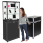 Black Portable Display Case with (5) LED Lights Black Portable Display Case