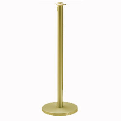 Crowd Control Post 34" Traditional Polished Brass NO ROPE Crowd Control Post