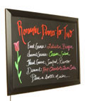 LED markerboards have exciting fading and flashing effects. Light-Up Marker Display Board