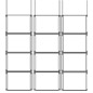 Suspended Signs in a Grid Design -<br />(12) 11"w x 8-1/2"h Frames & (6) 60" Hanging Chains Suspended Signs