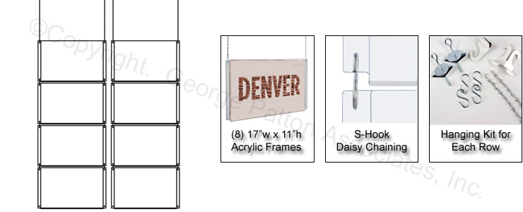 Hanging Sign Frame that is Ideal for Use in Windows hanging sign frame