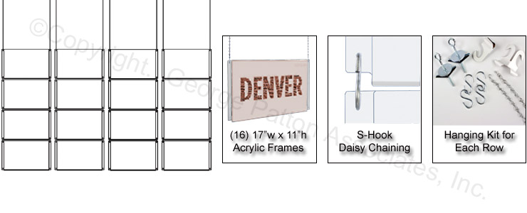 Hanging Sign Frame that is Ideal for Use in Windows hanging sign frame