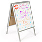 This Marker Boards has Two White Boards for Wet Erase Markers! In Stock Now! A-Frame Sign