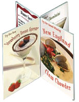 Acrylic sign holders accommodate numerous ads glass sign holder
