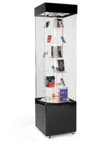 Rotating Display Case 72" High (Acrylic Not Glass) Rotating Display Case