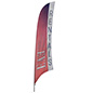 Feather Banner Includes A Full Digital Print Customize Banner These outdoor displays have photo quality printing that looks great!