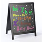 Chalkboard Sidewalk Sign With 24" x 28" Double-Sided Writable Board chalkboard sidewalk sign