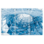 Geometric Acrylic Triptych for Offices Geometric Acrylic Triptych, Weighs 8.5" lbs