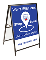 30x40 outdoor shop local pavement sign with customizable double sided graphics
