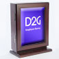 Red Mahogany Wall Mounted Ballot Box with Two Deposit Slots, Turn Lock and Security Pen Red Mahogany Wall Mounted Ballot Box