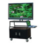Audio Visual Cart for Large Flat Screens Includes a Locking Cabinet Audio Visual Cart