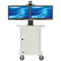 Video Conferencing Trolley for Dual Displays Adjustable Video Conferencing Trolley