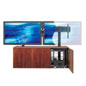 Dual Mount TV Stand with Credenza dual mount TV stand
