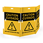 This Interlocking Caution Barricade Is an Easy Barrier Solution for Closed Off Areas Interlocking caution barricade with pre-printed yellow graphics