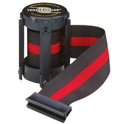 Black With Red Stripe 13' Replacement Belt For Tensabarrier Stanchions Tensabarrier Replacement Belt