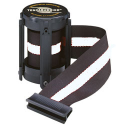 Black With White Stripe 13' Replacement Belt For Tensabarrier Stanchions Tensabarrier Replacement Belt