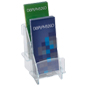 9.8" Tall Tiered Knock Down Brochure Holder Dual Pocket Tiered Knock Down Brochure Holder