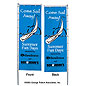 Two Color Double Sided Silk Screen TriPole Flag 10 or More Flags (Stand Not Included) .