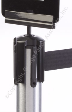 7" X 11" Satin Black Post Top Bracket for Tensabarrier® Posts sign bracket