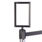 7" X 11" Satin Black Post Top Frame for Tensabarrier® Posts Only Post Top Frame