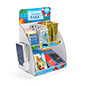 2-Tier Custom Cardboard Tabletop Display Stand - Bonus Brochure Holder 2-tier custom cardboard tabletop display stand with brochure holder