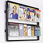 Magazine Holders with Black Finish & (8) Pockets Literature Rack