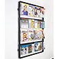Wall Mounted Magazine Rack with Black Finish & (16) Pockets Brochure Displays