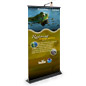 Rollup Banner Stands, Economically Priced: 47" Wide Black rollup banner stands