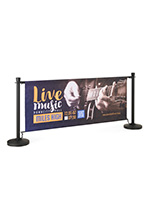 Cafe barrier sign with custom graphics