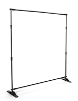 Step and repeat banner frame expandable from 3' to 8' high and 4' to 10' wide