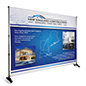 This Custom Step and Repeat Backdrop Is a Great Advertising Solution for Your Next Event Custom step and repeat backdrop with 10 foot wide by 8 foot tall banner size