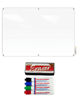 Professional Dry Wipe Boards with Eraser & Markers Glass Dry Erase Board from Ghent