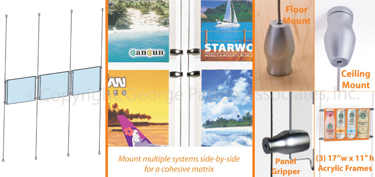 Suspended Poster Kits are Ideal for Window Displays suspended poster kits