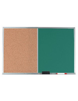 Cork Bulletin Board is Perfect for School or Business Use Cork Bulletin Board with Dual Chalk Surface