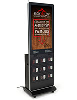 This Locking Cell Phone Charging Kiosk Provides a Valuable Service to Patrons Locking cell phone charging kiosk with 9 locking portals