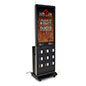 Place This Locking Cell Phone Charging Kiosk in Public Lobbies to Display Media Content and a Valuable Service Locking cell phone charging kiosk with messaging capabilities