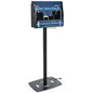 Pre-Printed Floor Standing Device Charger Kiosk Black Acrylic Floor Standing Device Charger Kiosk
