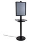 Poster Frame Wireless Charging Station Table - Great Way of Attracting People to your Booth Black poster frame wireless charging station table with 3 Qi powering modules