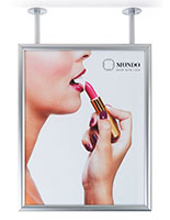 Silver Flange Mount Ceiling Graphic Frame for Signage Silver flange mount ceiling graphic frame for marketing efforts