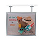 Dual Flange Ceiling Graphics Display Frame for Marketing Prints Dual flange ceiling graphics display frame for advertisements