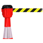 Cone-Mounted Retractable Belt Barrier, Fits Most Fixtures Cone-Mounted Retractable Belt Barrier for Restricted Access