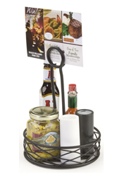 Condiment organizers with sign holders - great for centerpieces Condiment Organizers with Sign Clip
