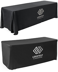 Convertible table throws will feature your logo no matter what configuration they are in convertible table throws
